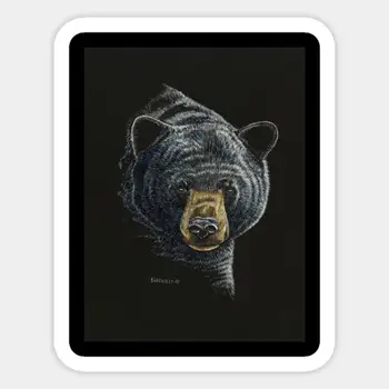 Наклейка с черным медведем для декора ноутбука, спальни, Автомобиля, Милого мультяшного Искусства, Модного общественного чемодана